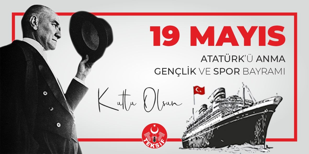 19 Mayıs Atatürk’ü Anma Gençlik ve Spor Bayramı Kutlu Olsun görseli