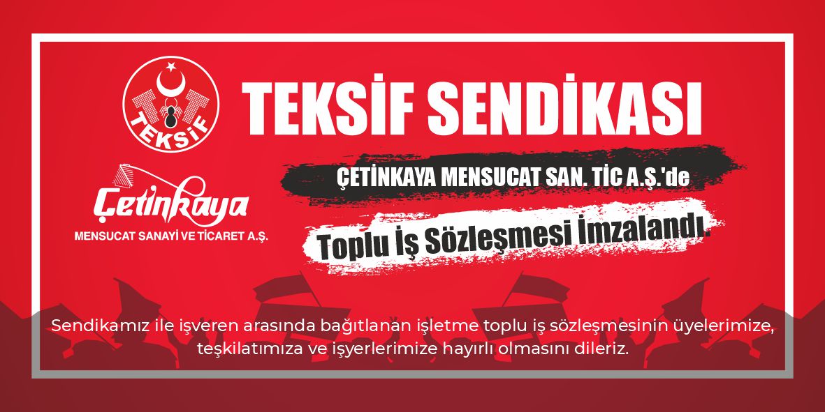 ÇETİNKAYA MENSUCAT SAN. TİC A.Ş.’de İşletme Toplu İş Sözleşmesi İmzalandı. görseli