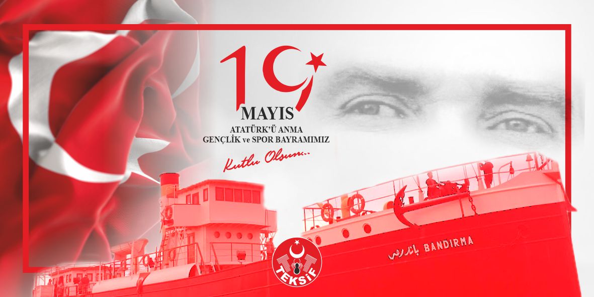 19 Mayıs Atatürk’ü Anma Gençlik ve Spor Bayramı Kutlu Olsun görseli