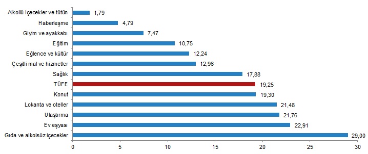Tüketici Fiyat Endeksi, Ağustos 2021 görseli