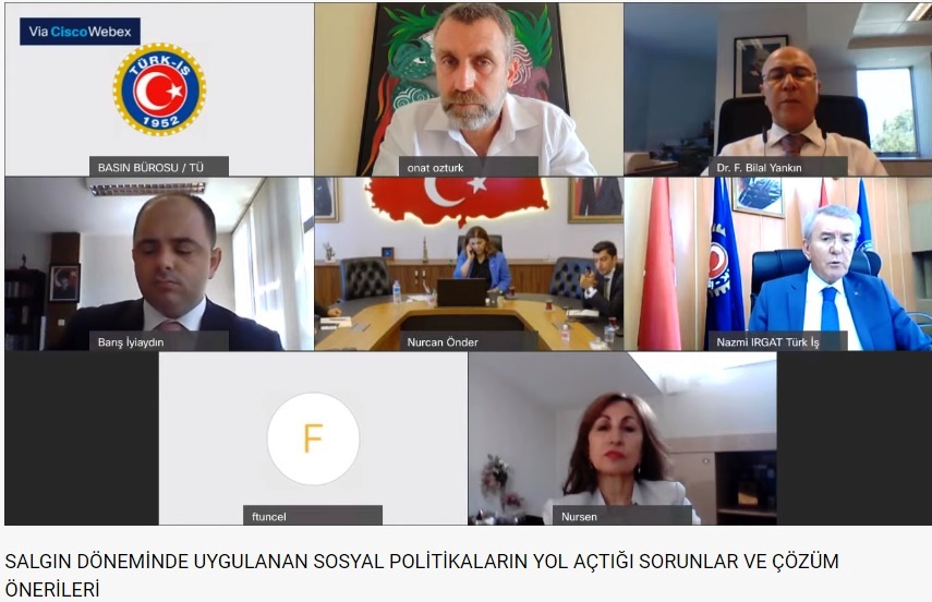 “SALGIN DÖNEMİNDE UYGULANAN SOSYAL POLİTİKALARIN YOL AÇTIĞI SORUNLAR VE ÇÖZÜM ÖNERİLERİ” PANELİ ÇEVRİMİÇİ GERÇEKLEŞTİ görseli
