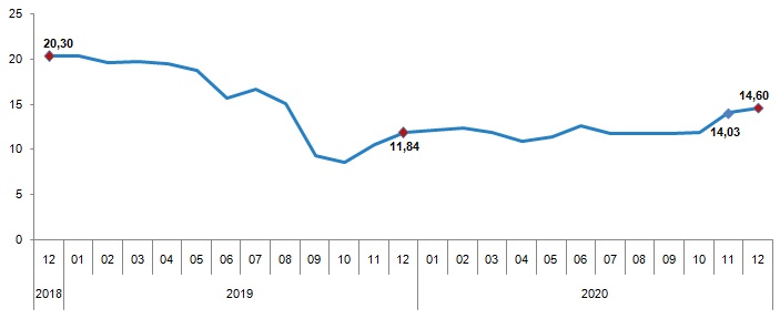 Tüketici Fiyat Endeksi, Aralık 2020 görseli