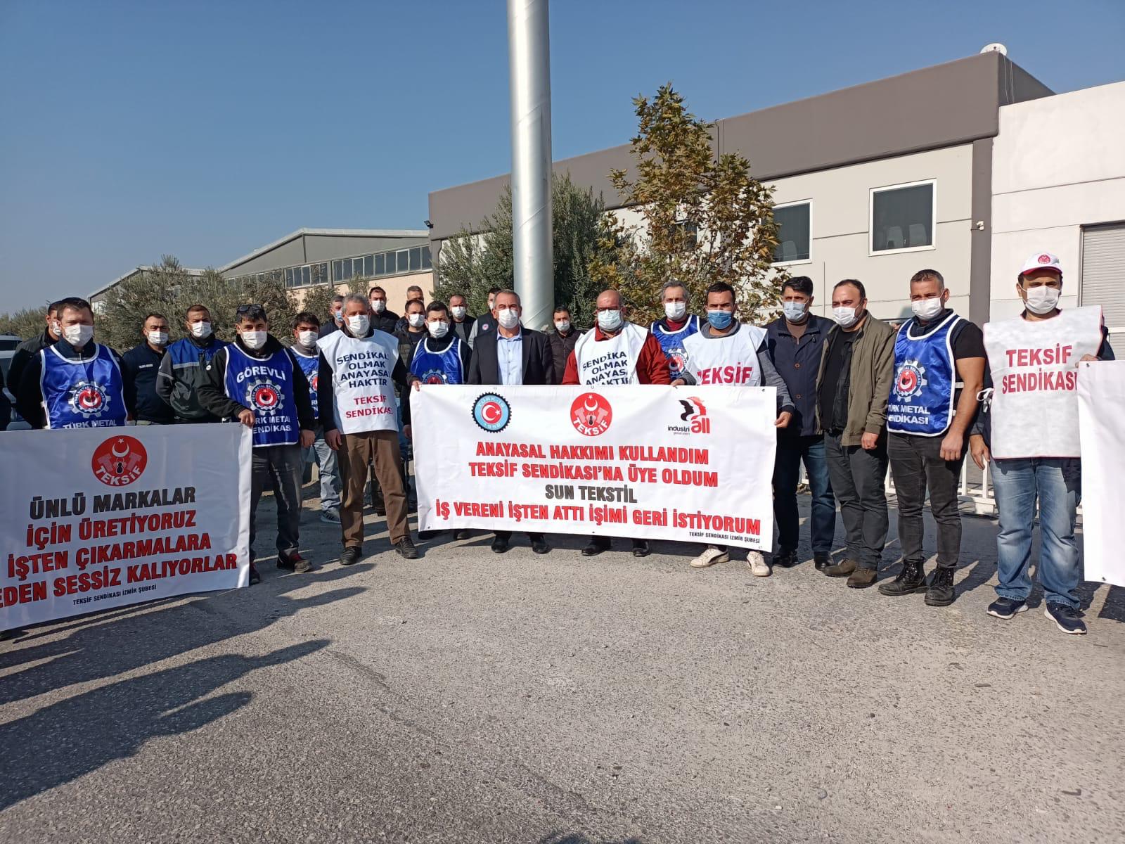 Sun Tekstil Önünde Basın Açıklaması görseli