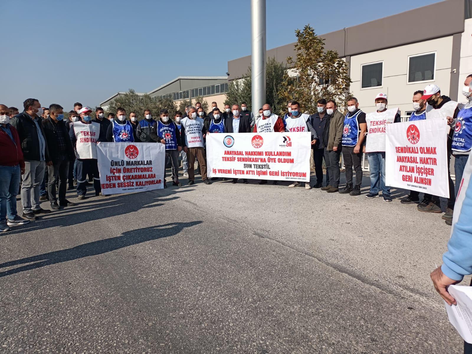 Sun Tekstil Önünde Basın Açıklaması görseli