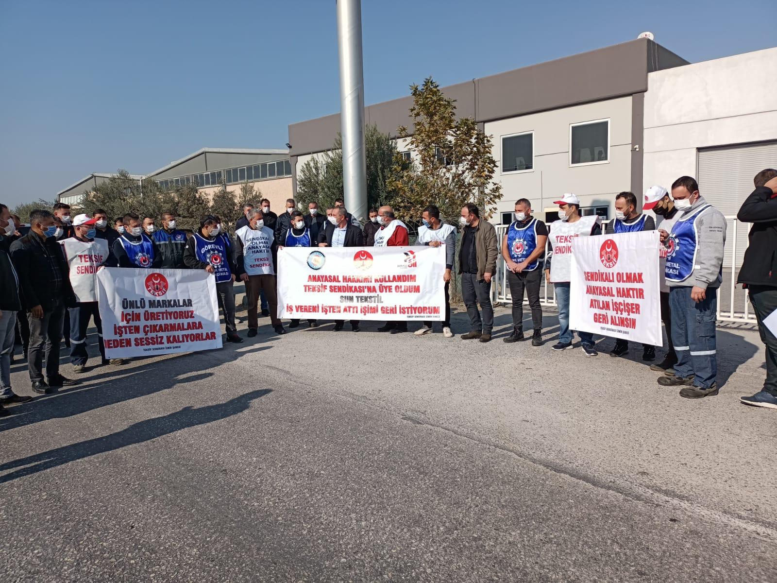 Sun Tekstil Önünde Basın Açıklaması görseli