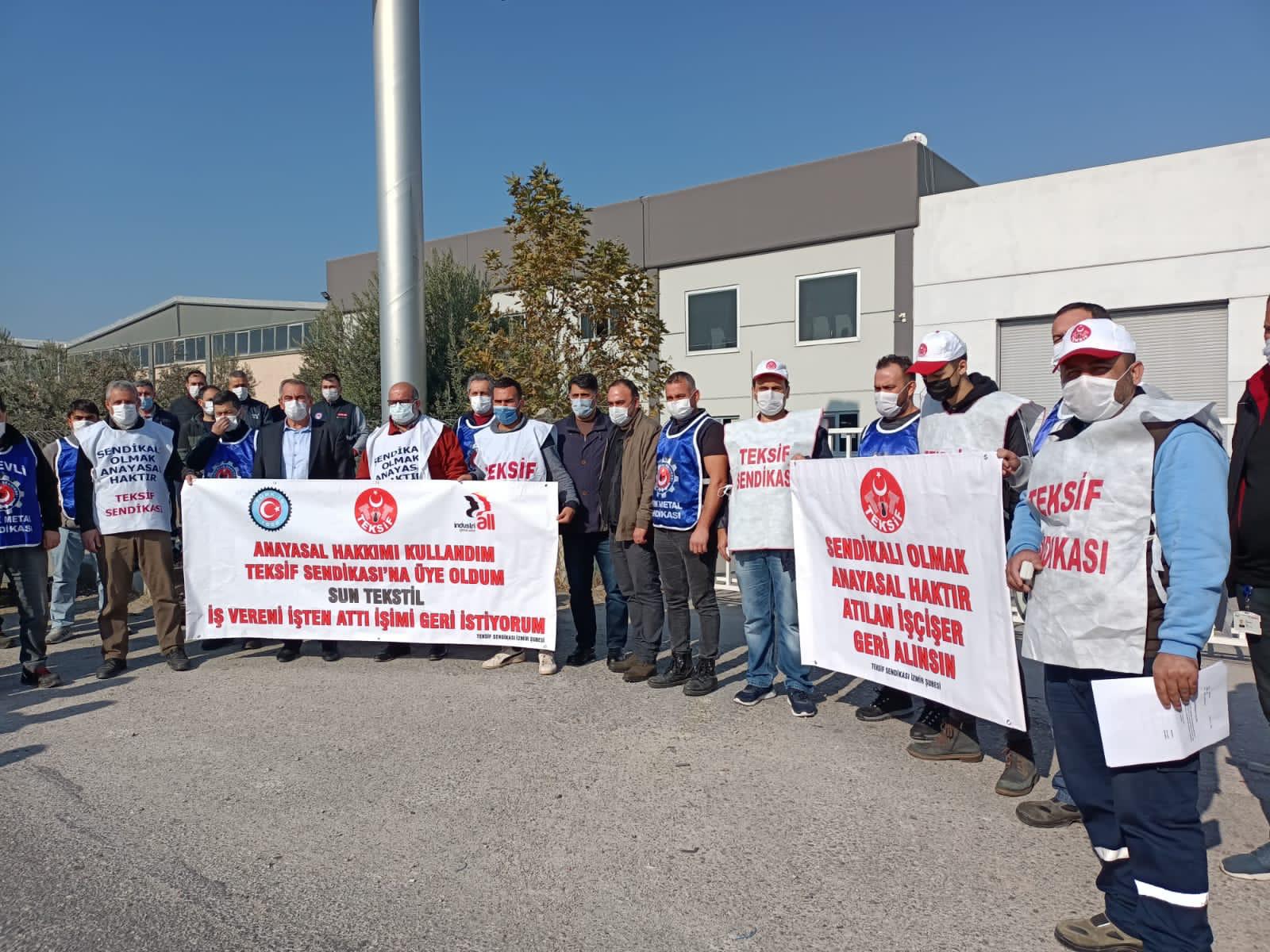 Sun Tekstil Önünde Basın Açıklaması görseli