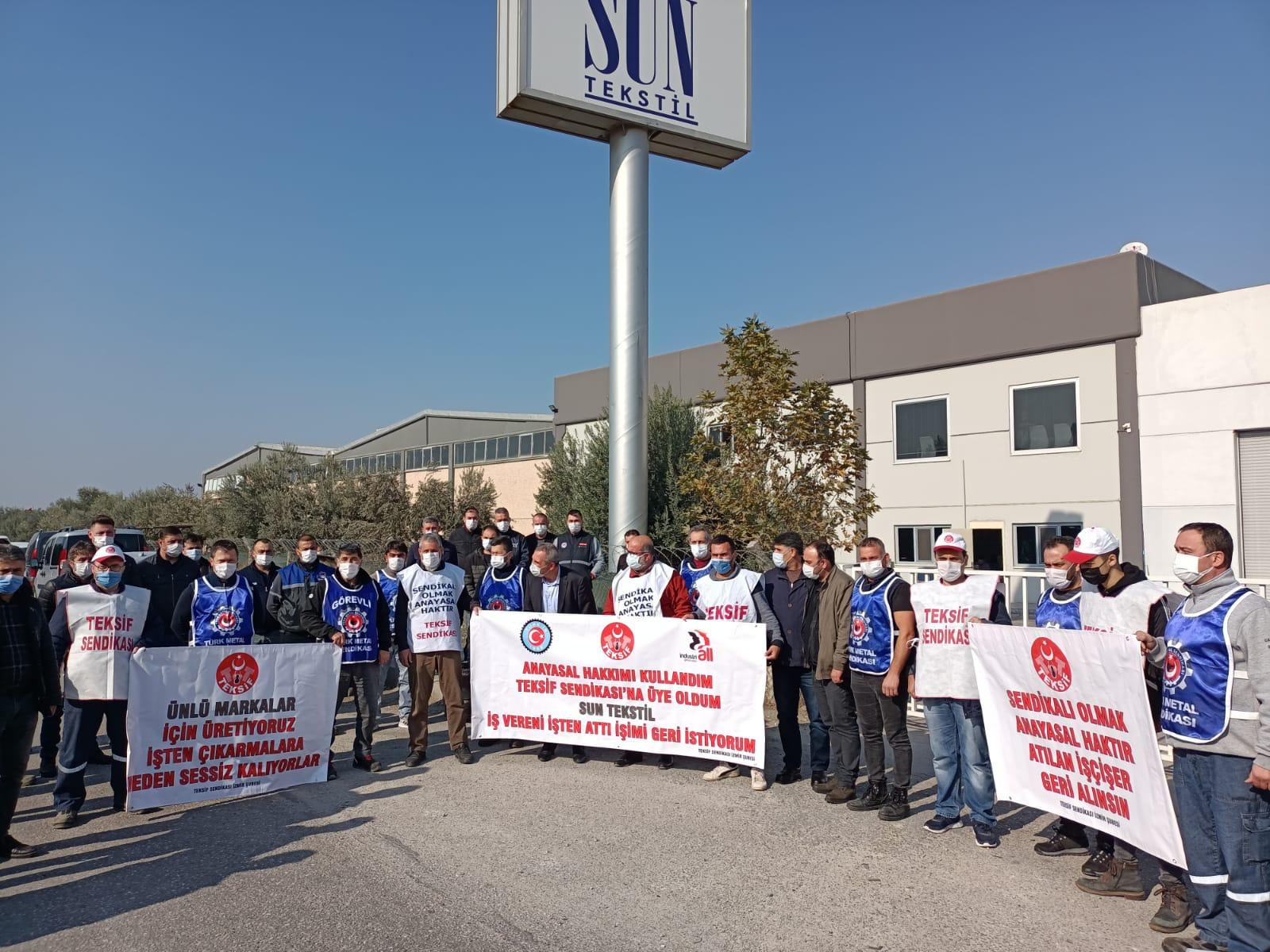 Sun Tekstil Önünde Basın Açıklaması görseli