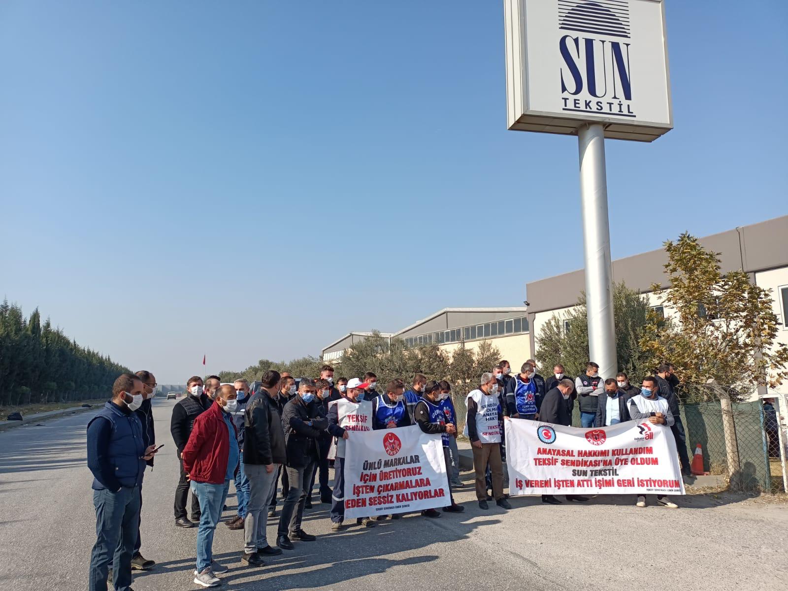 Sun Tekstil Önünde Basın Açıklaması görseli