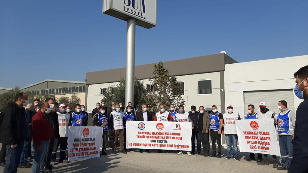 Sun Tekstil Önünde Basın Açıklaması görseli