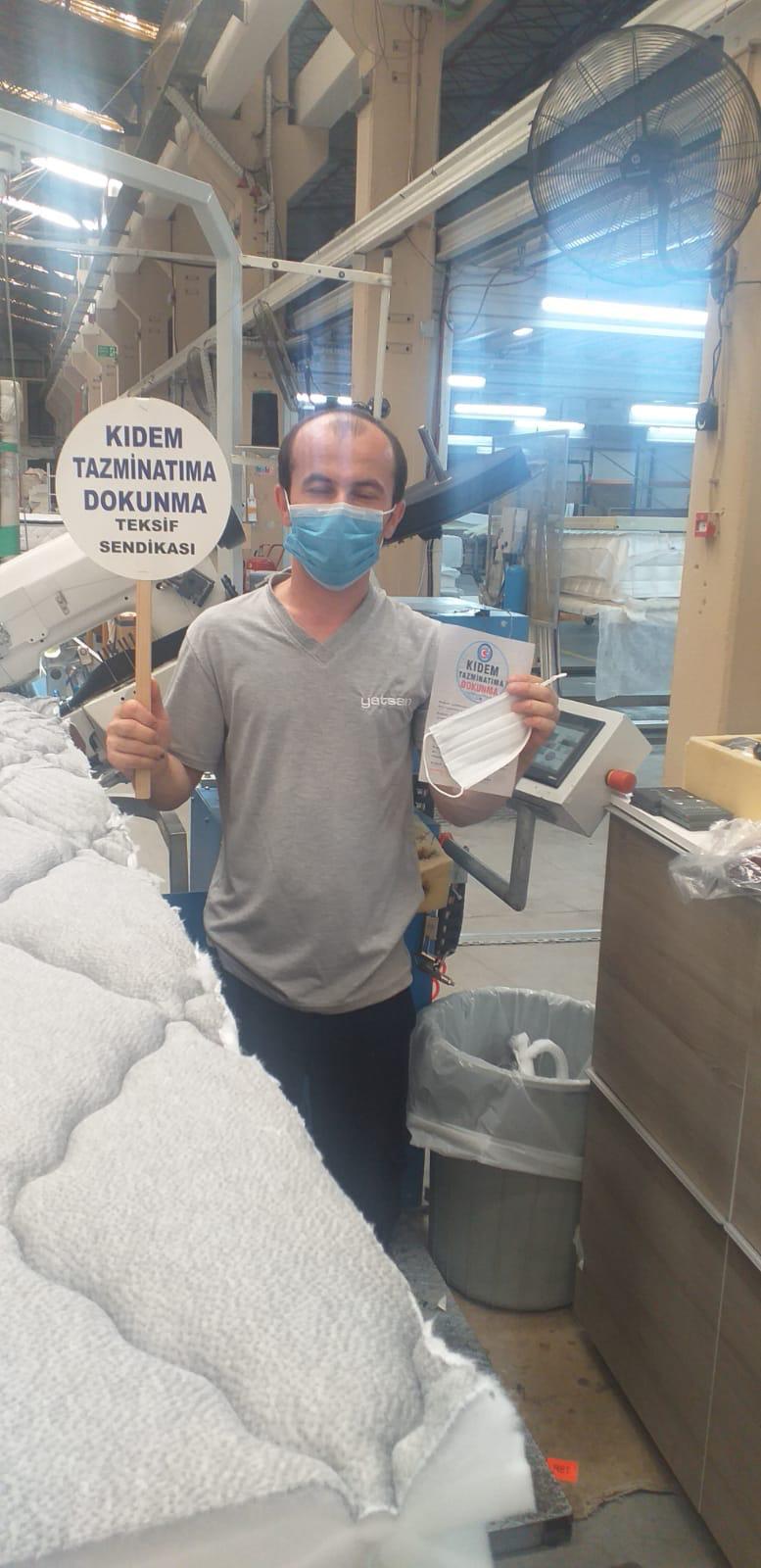 YATSAN ve ROK TEKSTİL EMEKÇİLERİ ''KIDEM TAZMİNATIMA DOKUNMA!'' DİYOR görseli