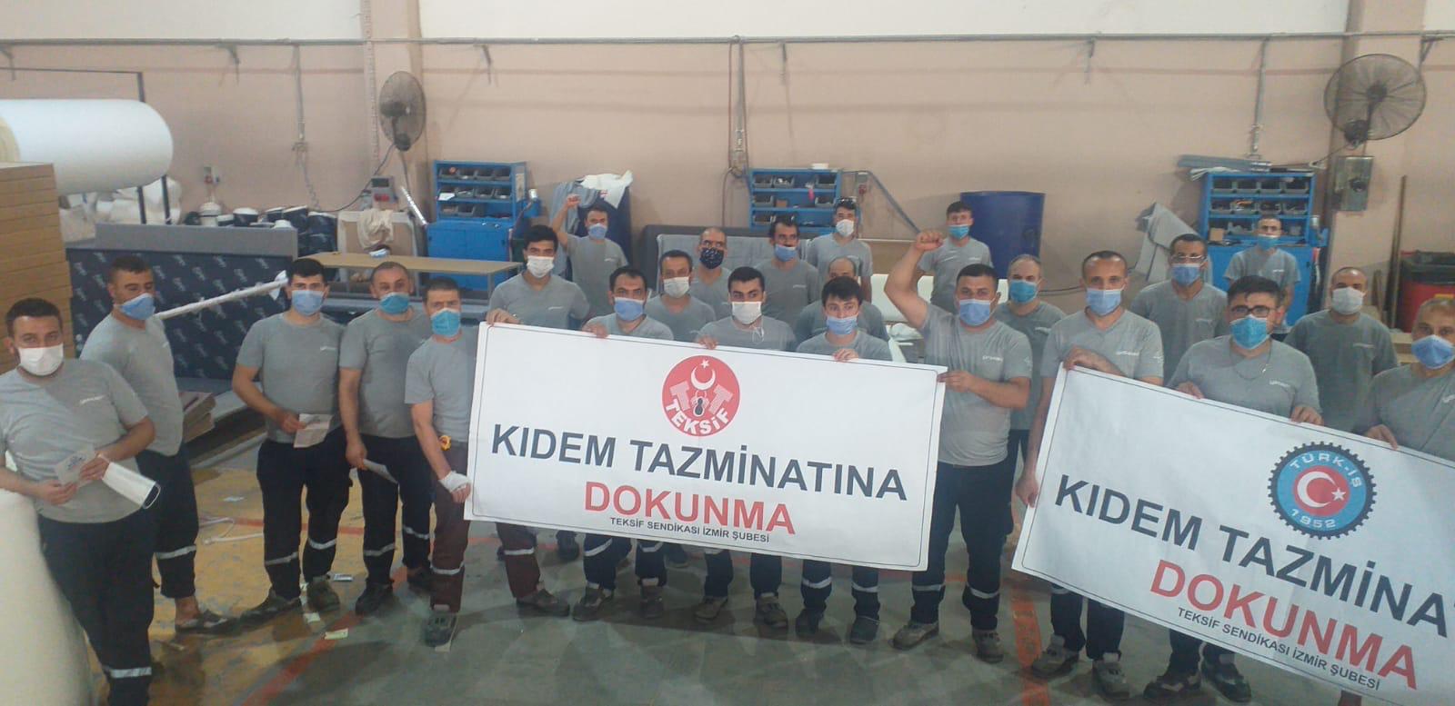 YATSAN ve ROK TEKSTİL EMEKÇİLERİ ''KIDEM TAZMİNATIMA DOKUNMA!'' DİYOR görseli