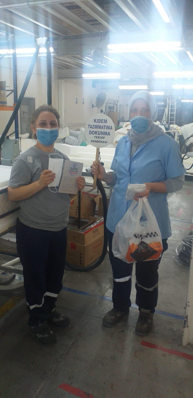 YATSAN ve ROK TEKSTİL EMEKÇİLERİ ''KIDEM TAZMİNATIMA DOKUNMA!'' DİYOR görseli
