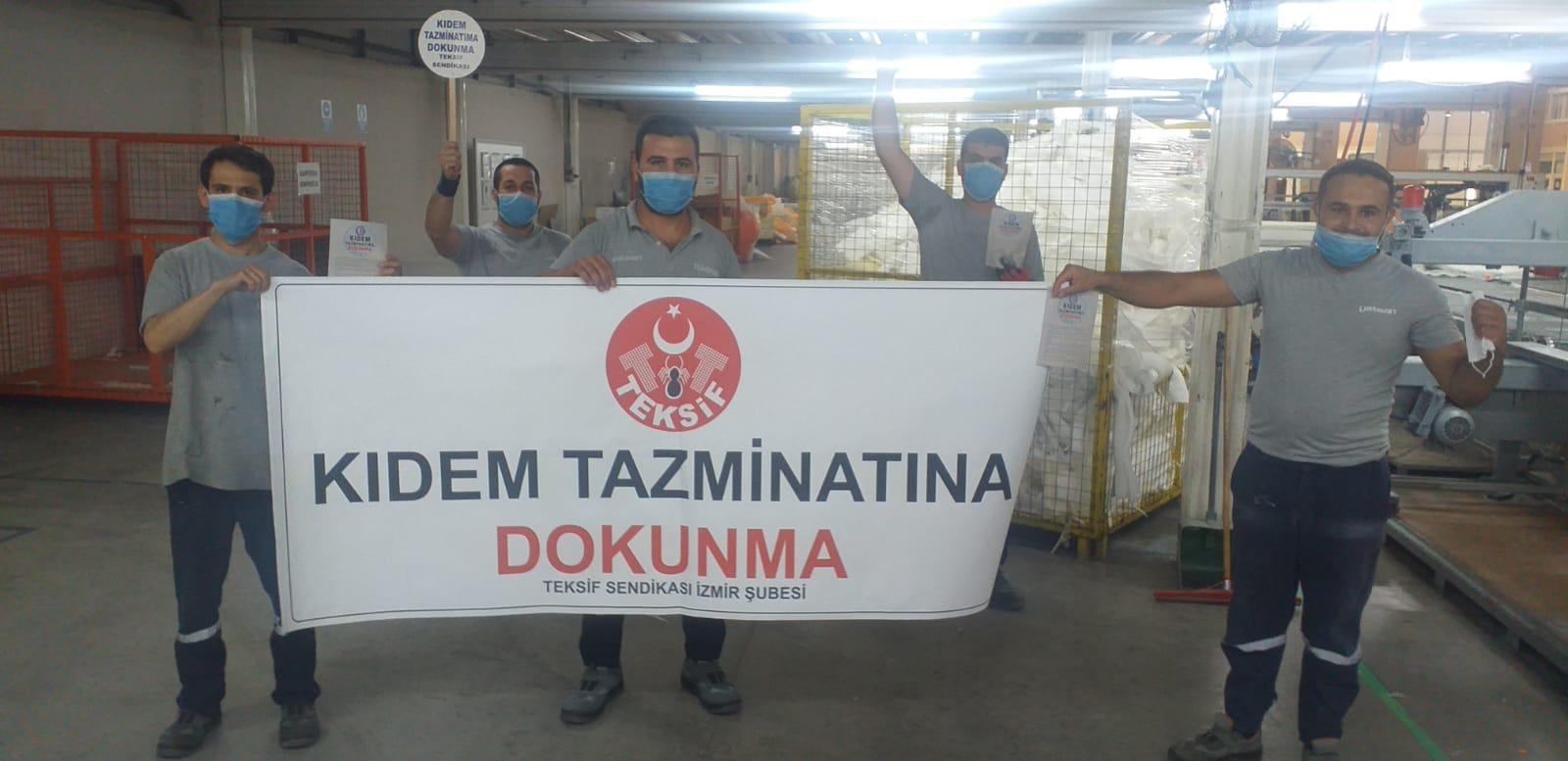 YATSAN ve ROK TEKSTİL EMEKÇİLERİ ''KIDEM TAZMİNATIMA DOKUNMA!'' DİYOR görseli
