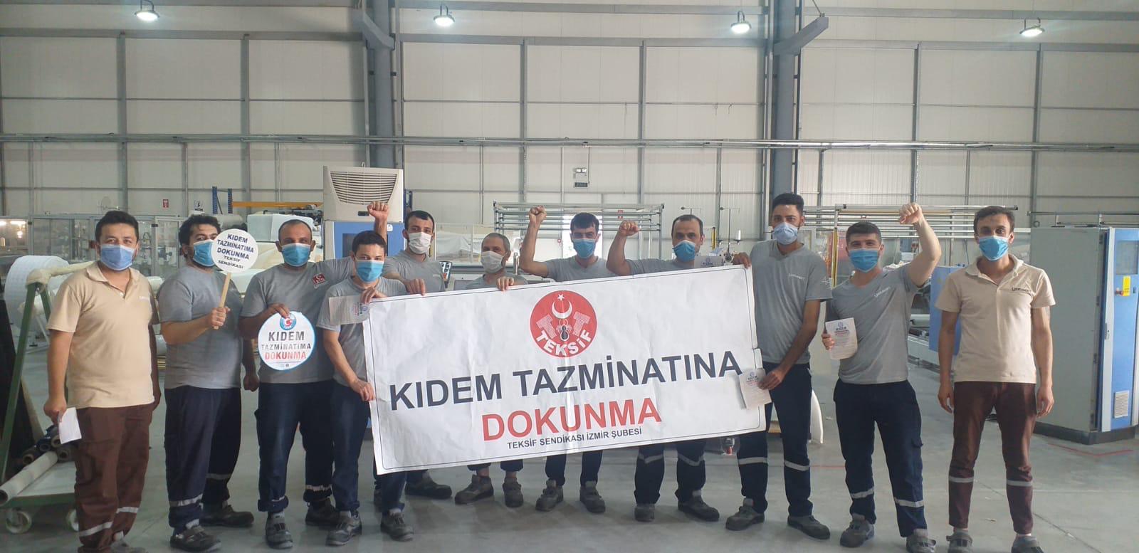 YATSAN ve ROK TEKSTİL EMEKÇİLERİ ''KIDEM TAZMİNATIMA DOKUNMA!'' DİYOR görseli