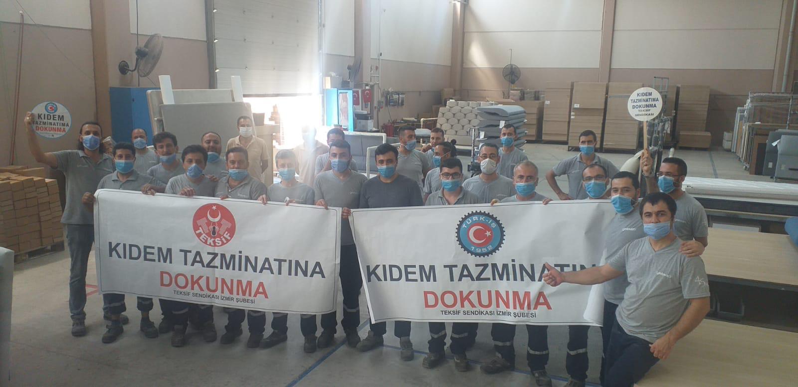 YATSAN ve ROK TEKSTİL EMEKÇİLERİ ''KIDEM TAZMİNATIMA DOKUNMA!'' DİYOR görseli
