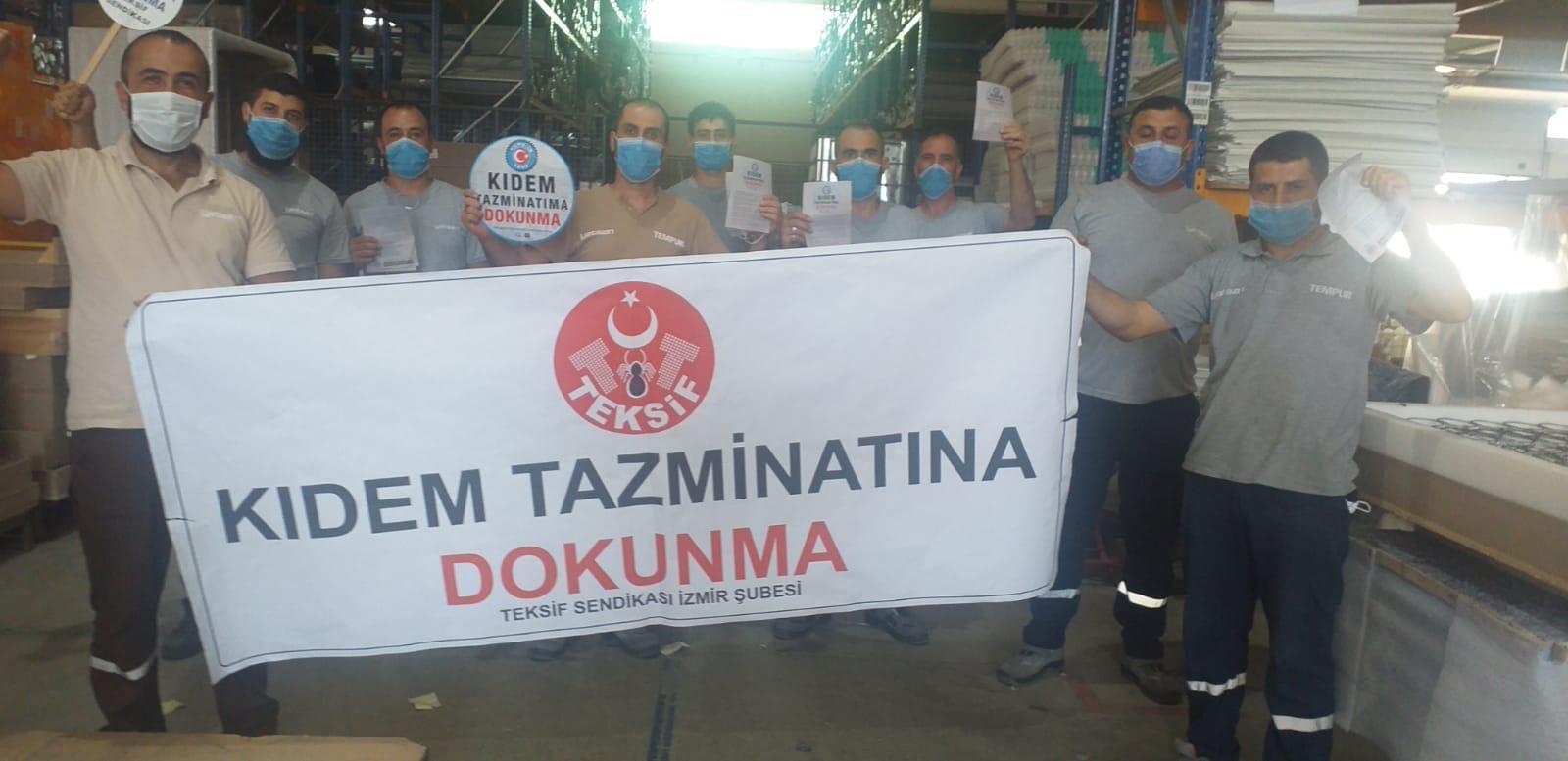 YATSAN ve ROK TEKSTİL EMEKÇİLERİ ''KIDEM TAZMİNATIMA DOKUNMA!'' DİYOR görseli