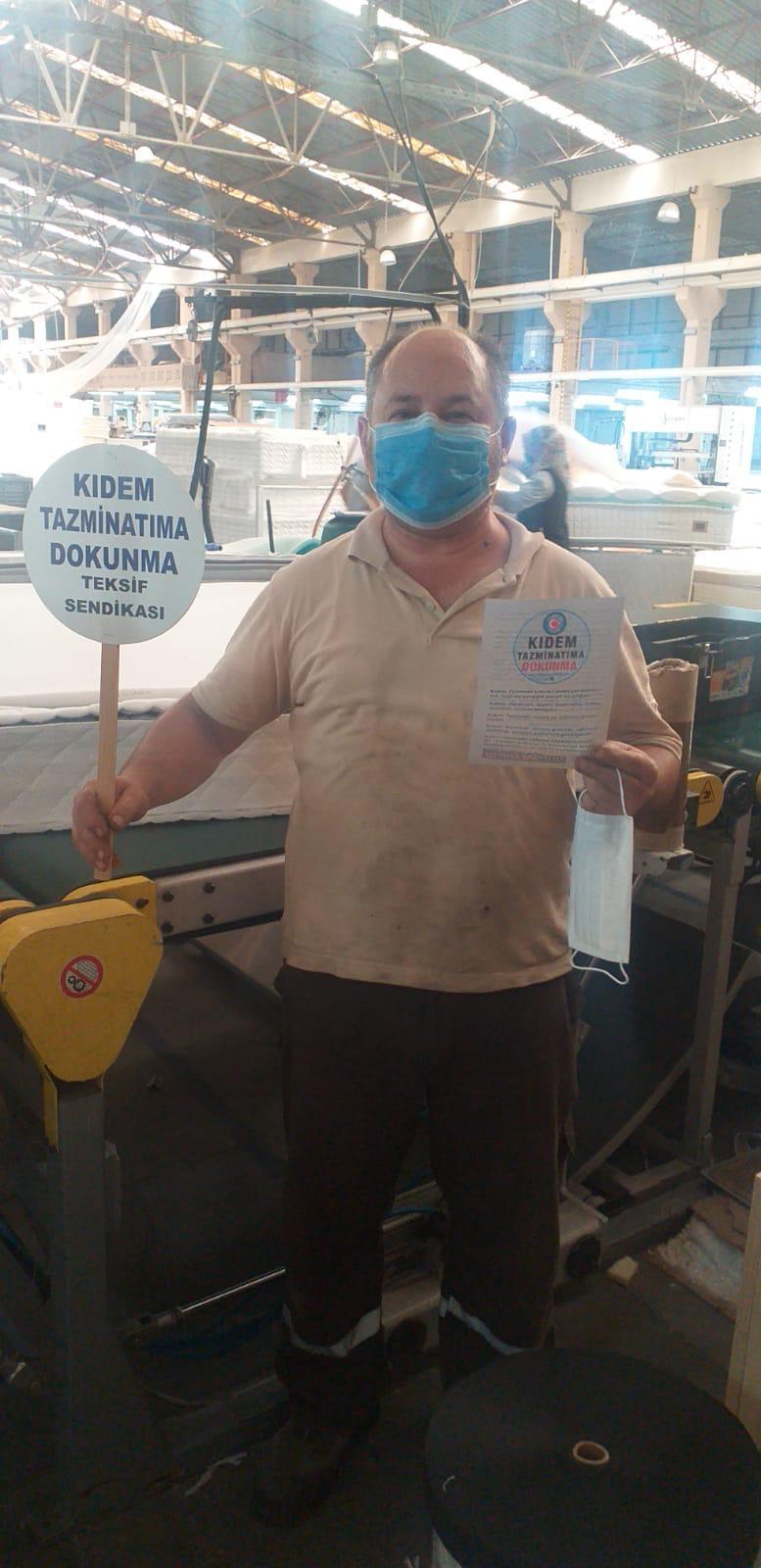 YATSAN ve ROK TEKSTİL EMEKÇİLERİ ''KIDEM TAZMİNATIMA DOKUNMA!'' DİYOR görseli