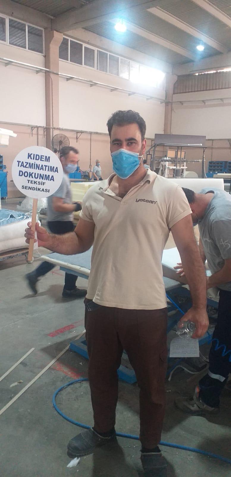 YATSAN ve ROK TEKSTİL EMEKÇİLERİ ''KIDEM TAZMİNATIMA DOKUNMA!'' DİYOR görseli