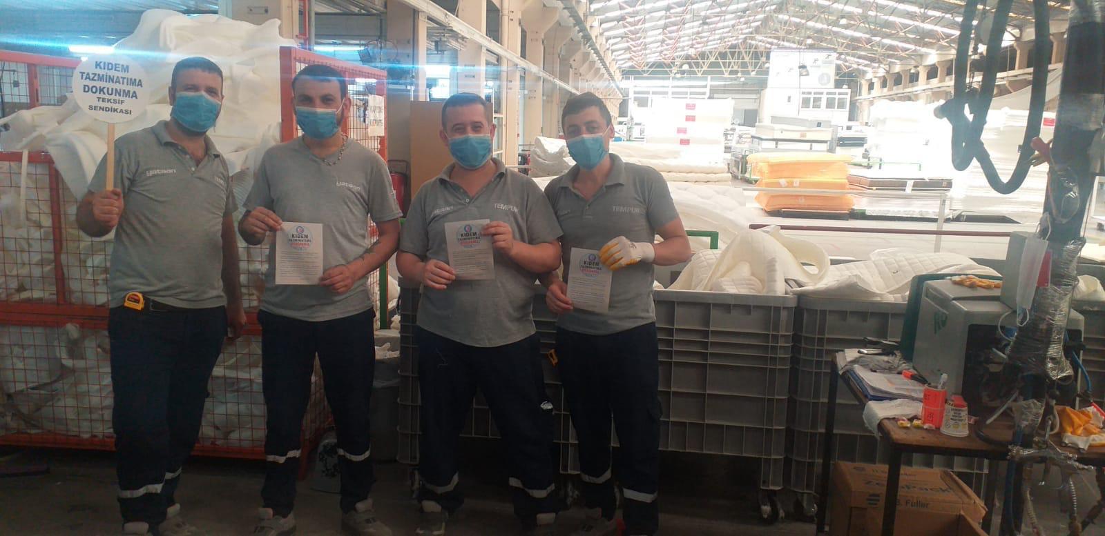 YATSAN ve ROK TEKSTİL EMEKÇİLERİ ''KIDEM TAZMİNATIMA DOKUNMA!'' DİYOR görseli