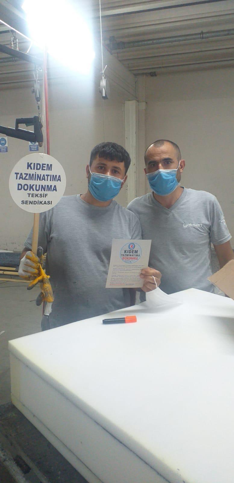 YATSAN ve ROK TEKSTİL EMEKÇİLERİ ''KIDEM TAZMİNATIMA DOKUNMA!'' DİYOR görseli