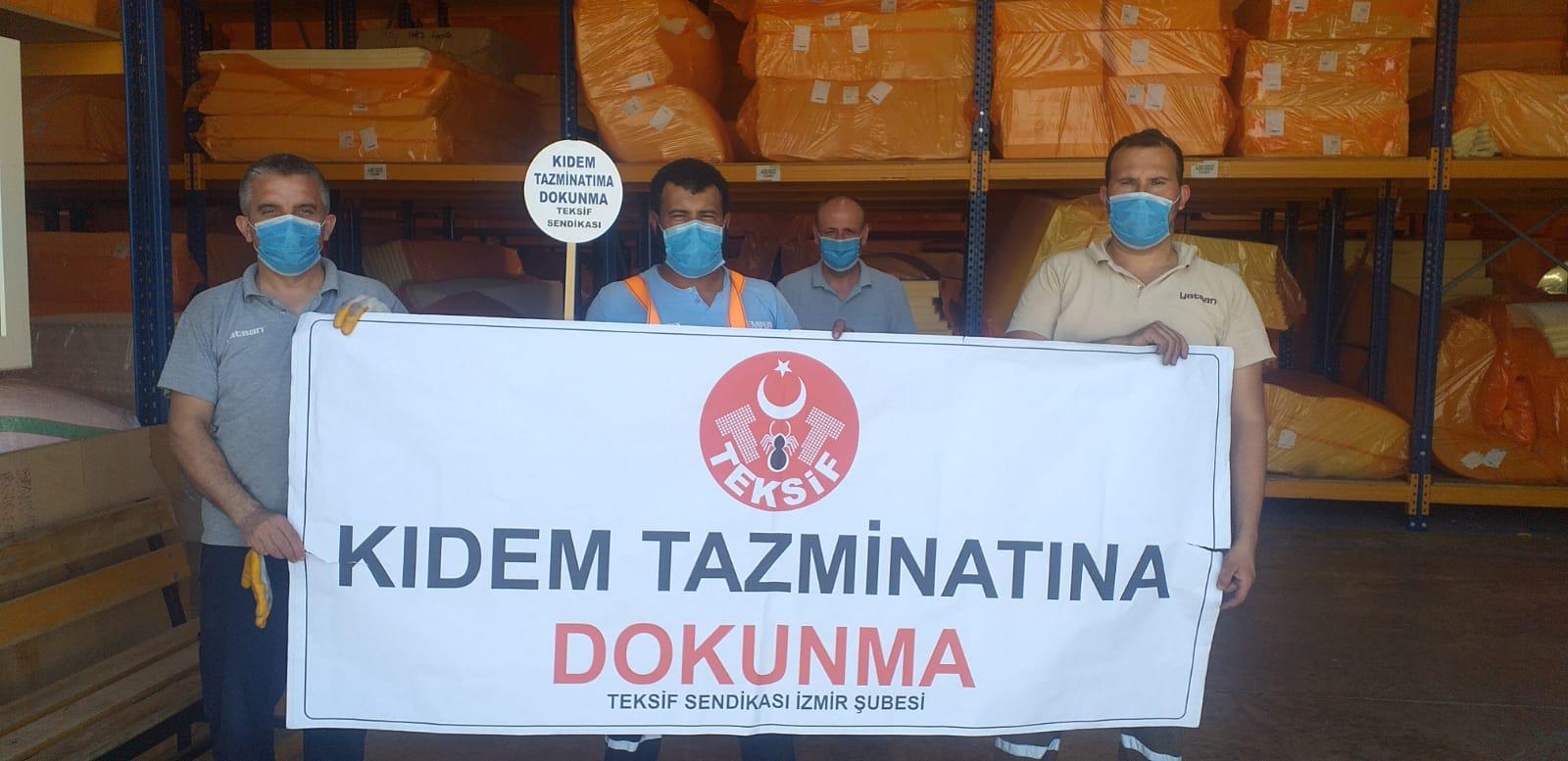 YATSAN ve ROK TEKSTİL EMEKÇİLERİ ''KIDEM TAZMİNATIMA DOKUNMA!'' DİYOR görseli
