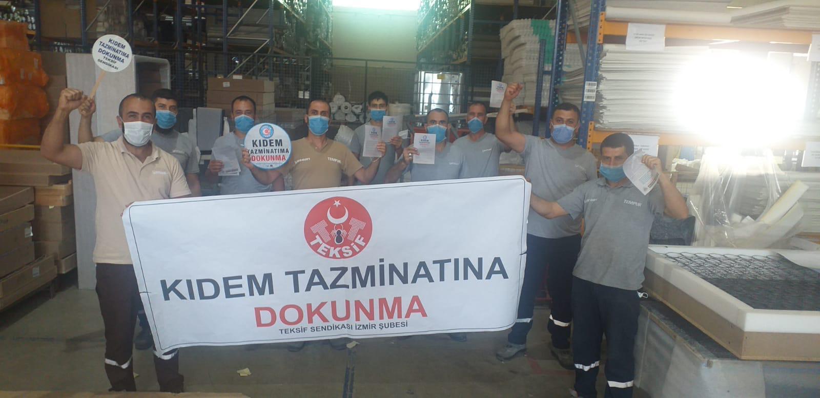 YATSAN ve ROK TEKSTİL EMEKÇİLERİ ''KIDEM TAZMİNATIMA DOKUNMA!'' DİYOR görseli