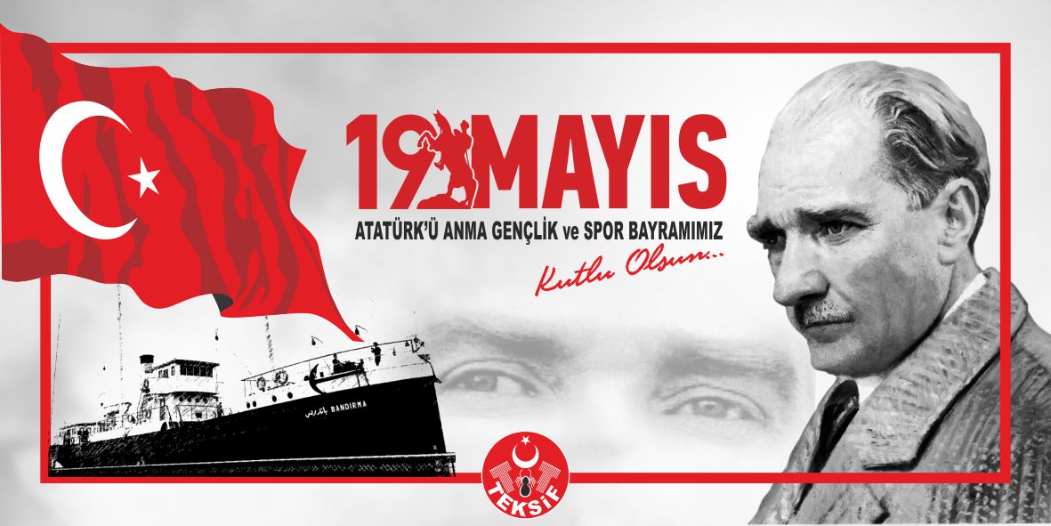 19 Mayıs Atatürk’ü Anma Gençlik ve Spor Bayramı Kutlu Olsun görseli