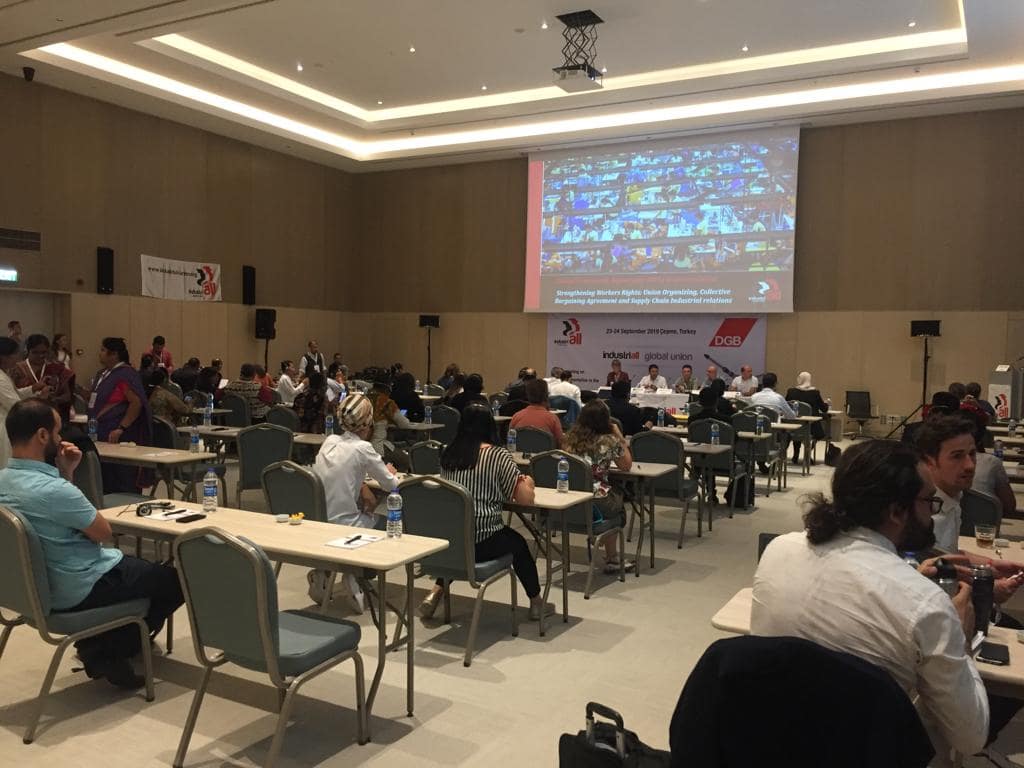 DGB ve IndustriAll Global işbirliği ile yapılan NMC konferansı görseli